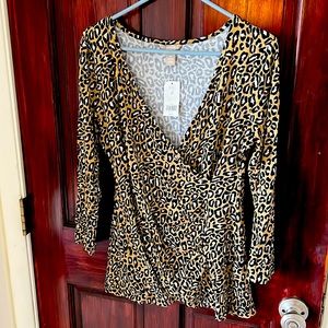 Banana Republic woman’s leopard print blouse brand new never worn